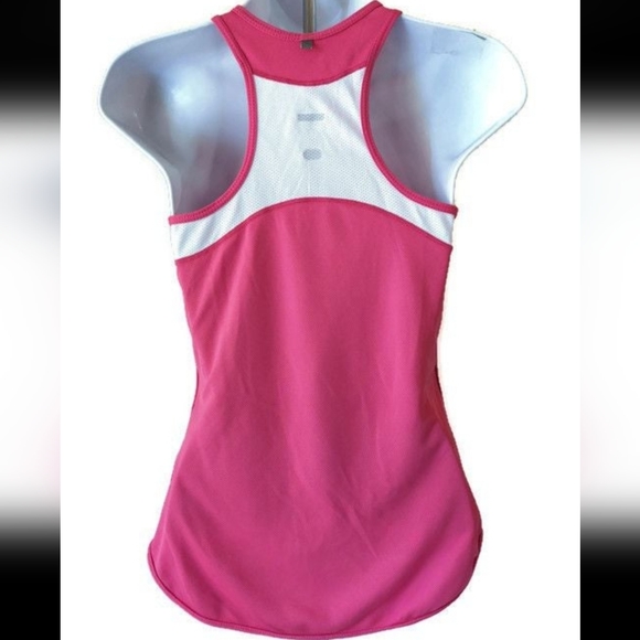 Nike Fit Dry Women's  Pink White Sleeveless Tank Top Gym Workout Running Size XS - Picture 6 of 9